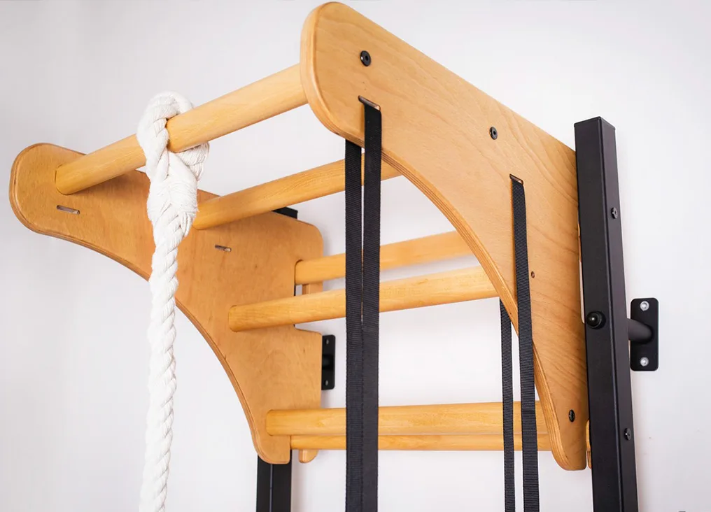BenchK PB076 Wooden pull up bar in oak — 9