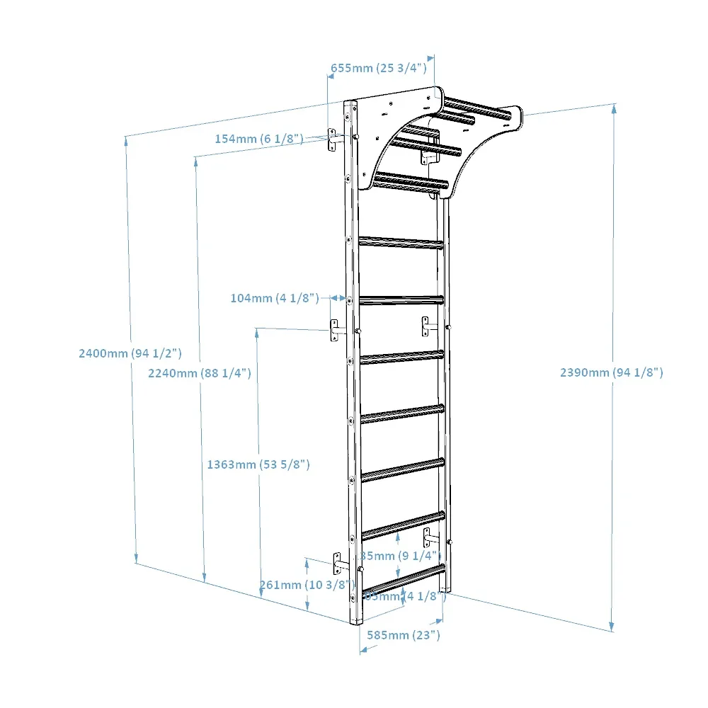 Wall bars BenchK 711B+A076 with accessories — 22
