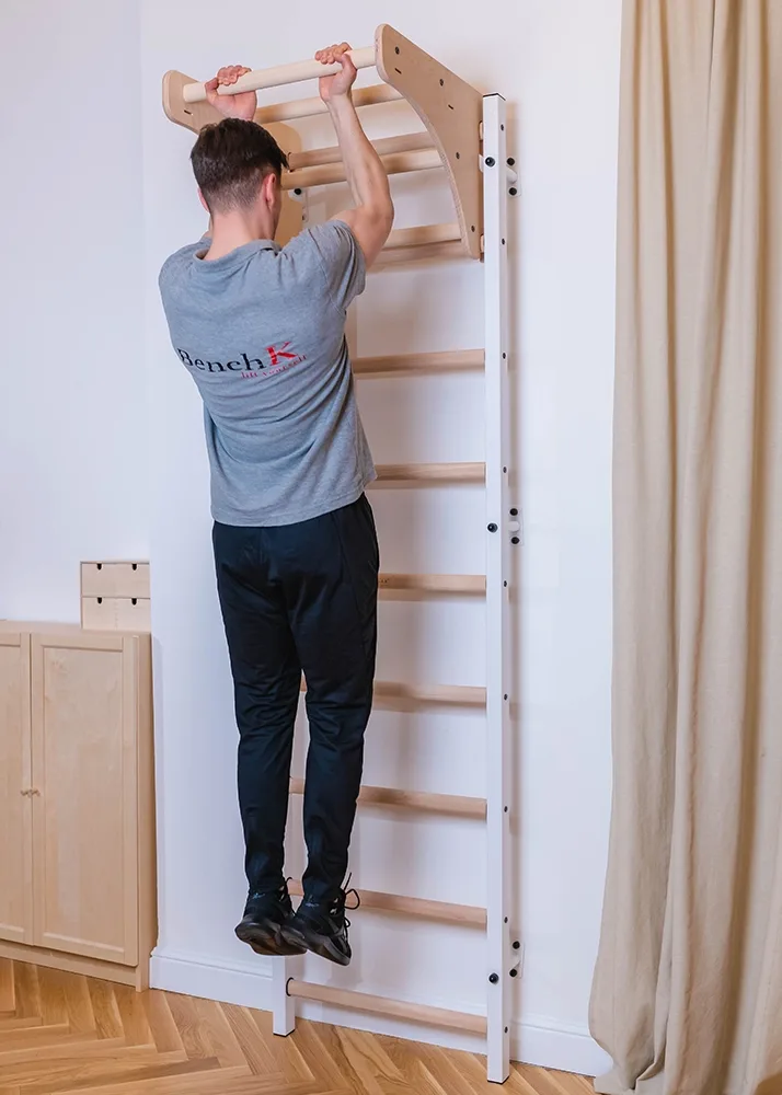 Wooden pull up bar BenchK PB204 in light beech — 13