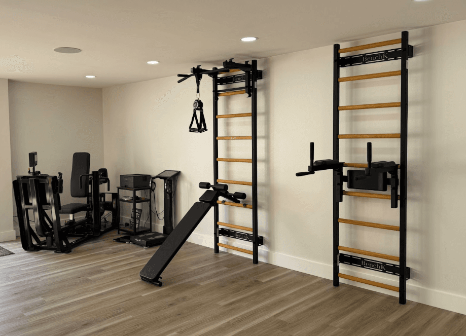 BenchK wall bars integrated into a modern interior as furniture