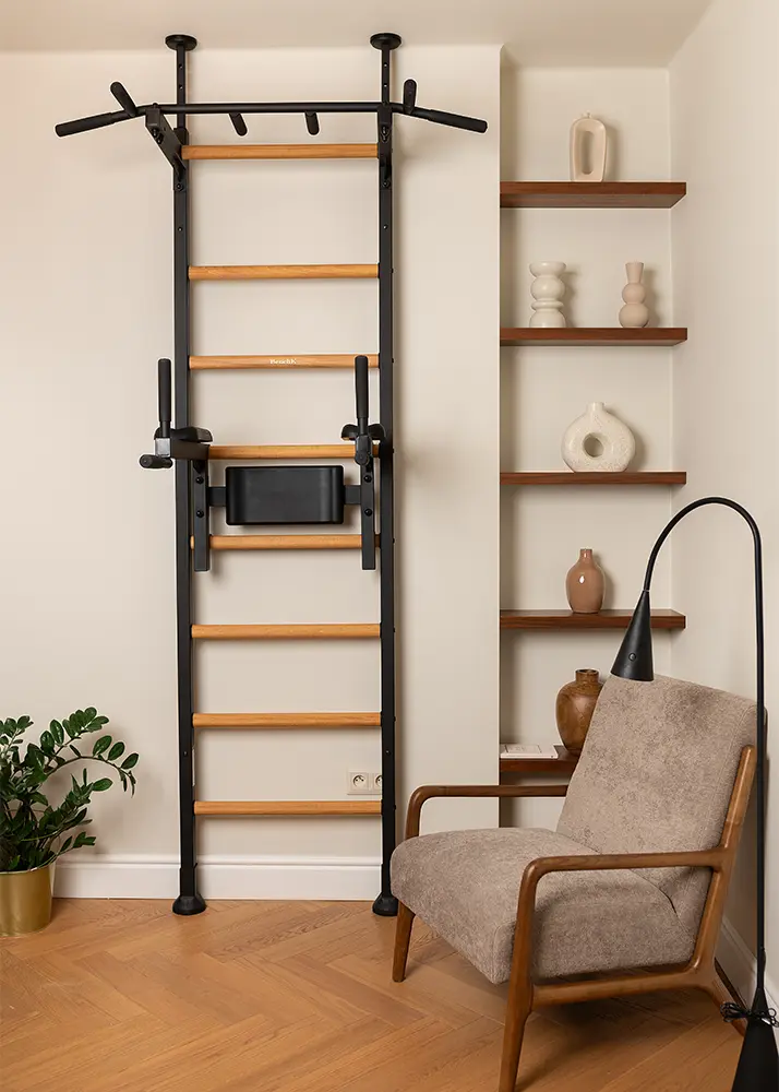 BenchK 522B wall bar for senior exercise