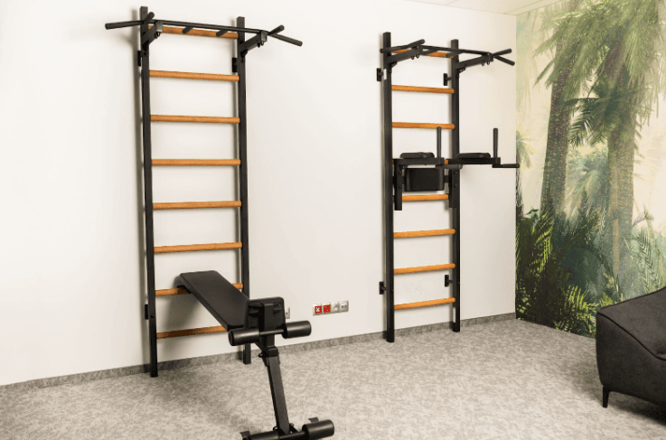 BenchK wall bars in use across different training levels