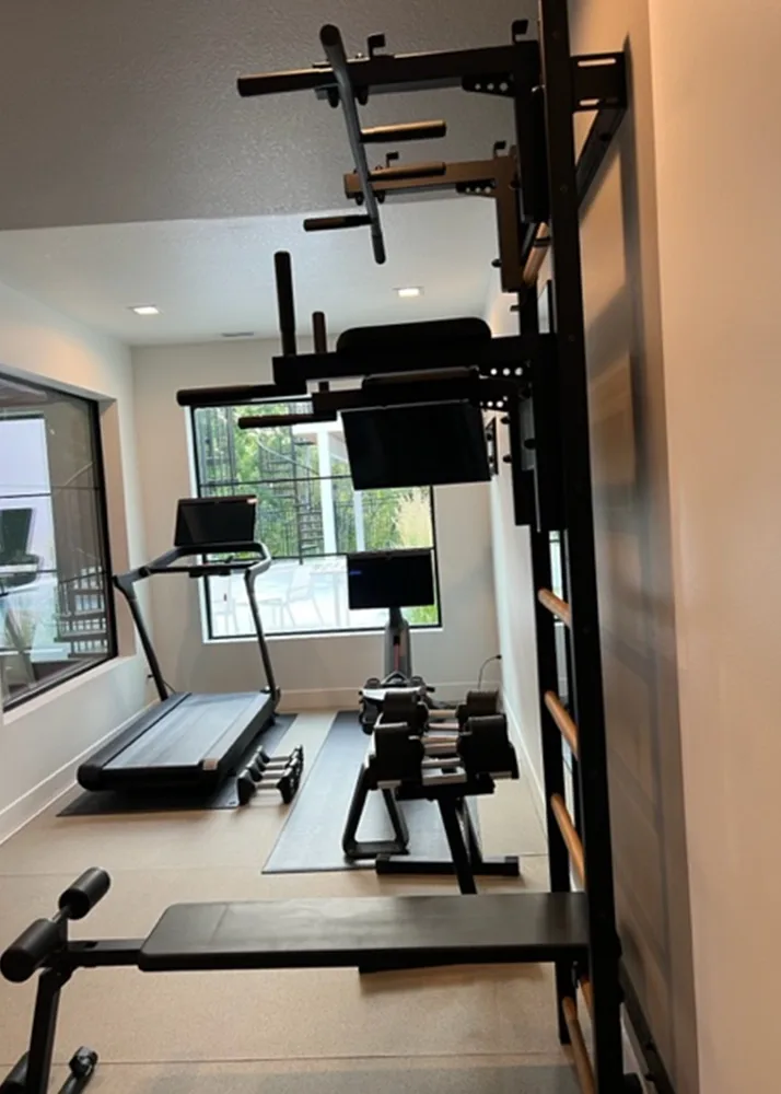 BenchK wall bars installed in a commercial gym