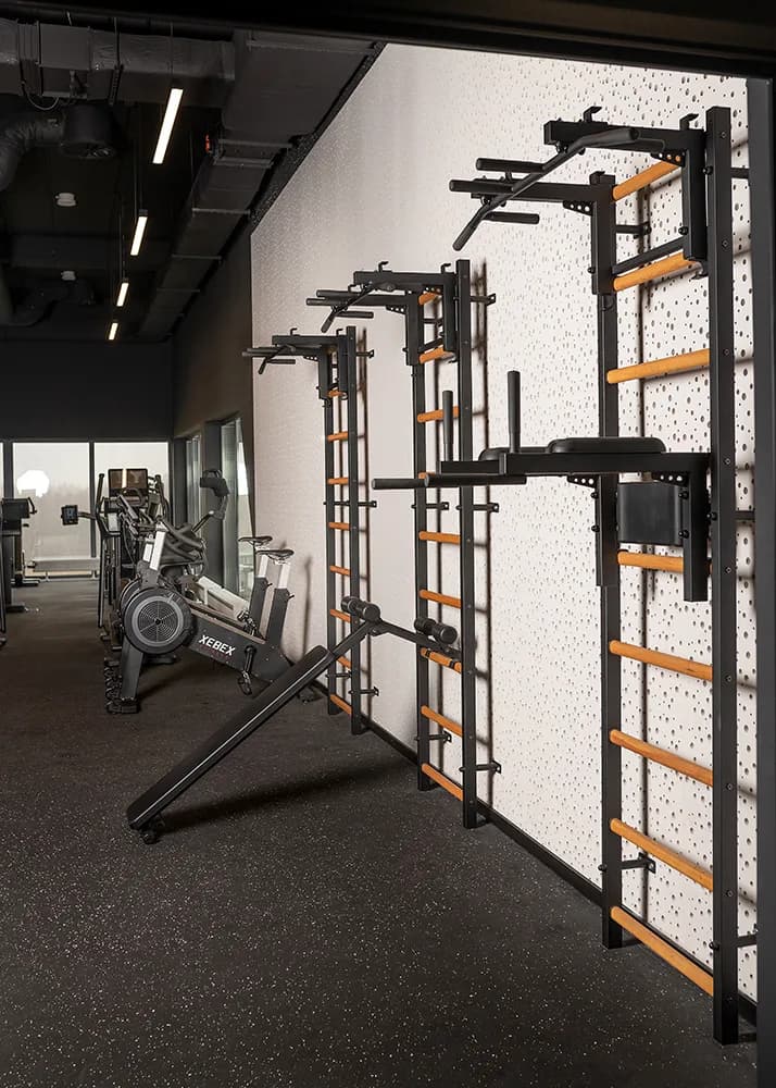 BenchK wall bars installed in a commercial gym
