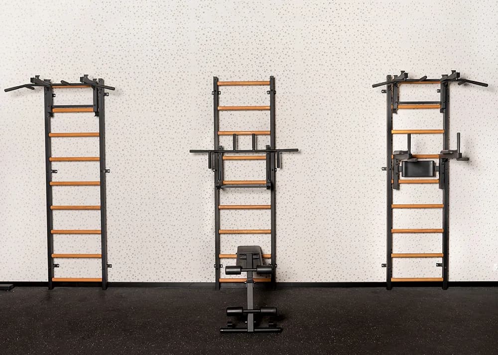 BenchK wall bars installed in a commercial gym