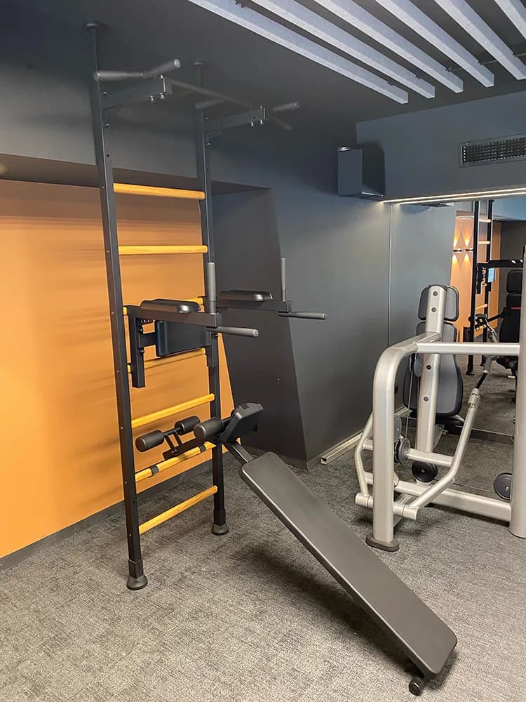 BenchK wall bars installed in a commercial gym