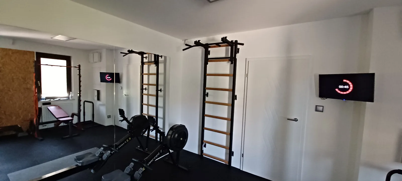 BenchK wall bars installed in a commercial gym
