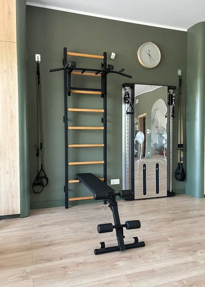 BenchK wall bars installed in a real training space