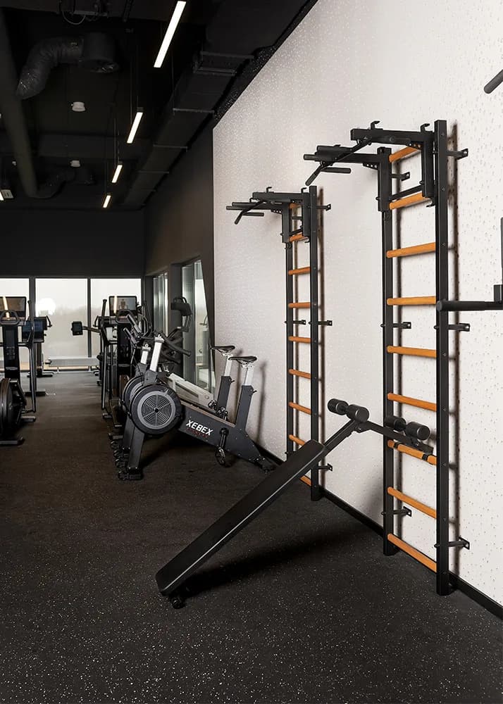 BenchK wall bars installed in a real training space