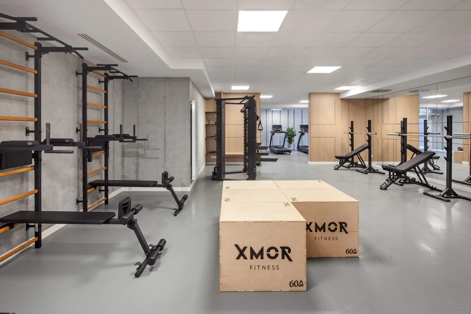 BenchK wall bars installed in a real training space