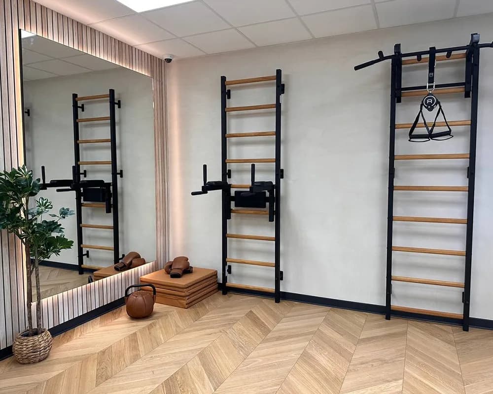 BenchK wall bars installed in a real training space
