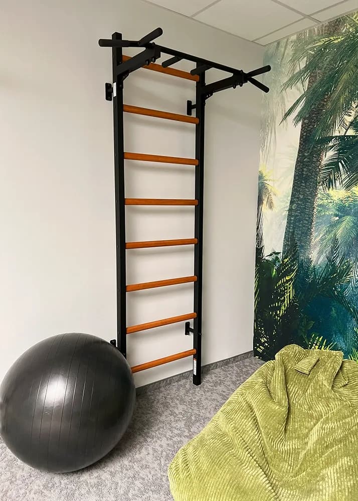 BenchK wall bars in an office wellness space