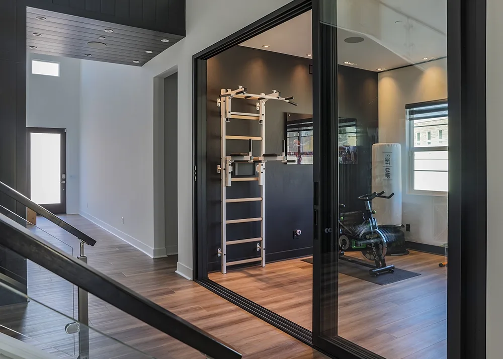 BenchK wall bars in an office wellness space