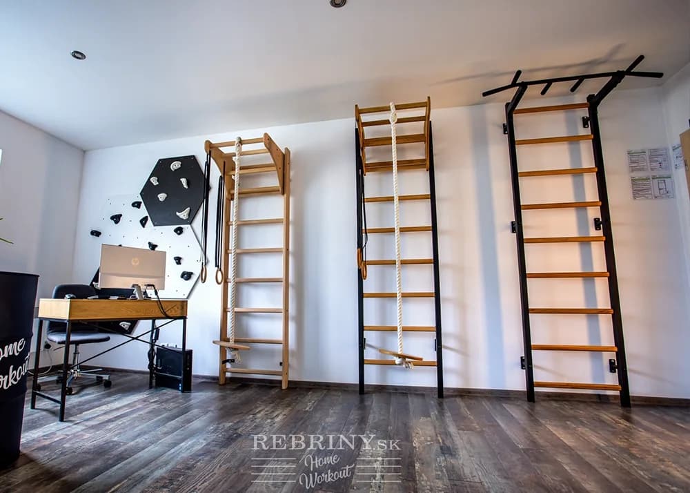 BenchK wall bars in an office wellness space