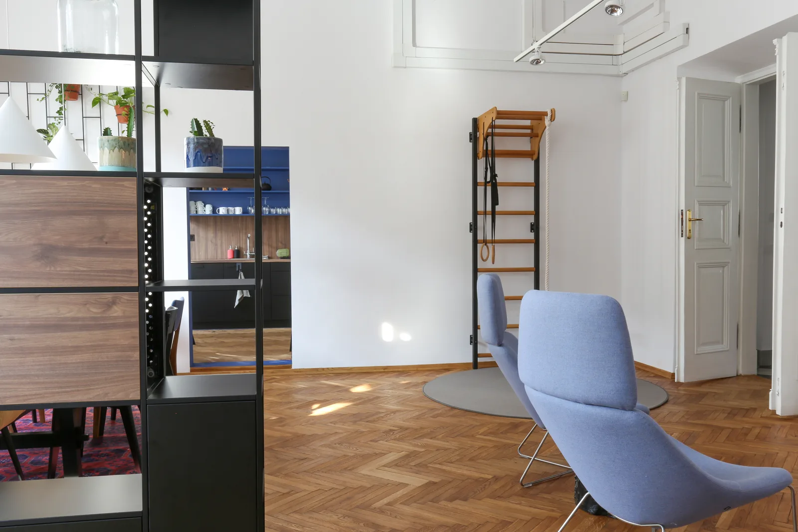 BenchK wall bars in an office wellness space