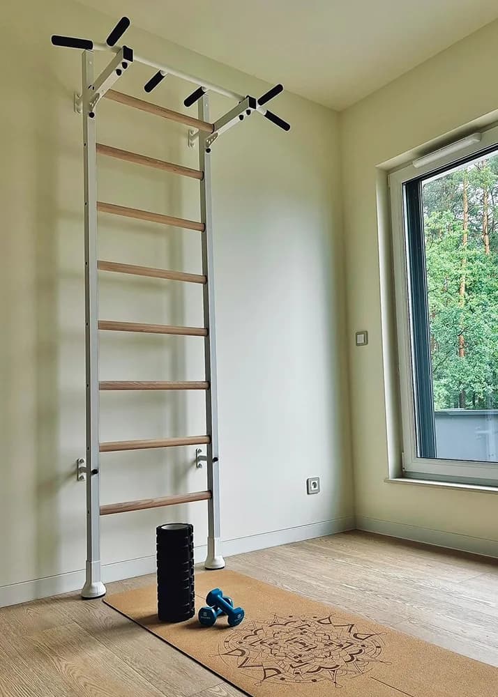 BenchK wall bars in a Pilates and yoga studio