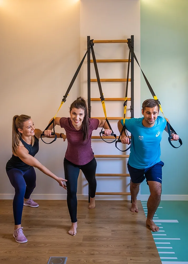 BenchK wall bars in a Pilates and yoga studio