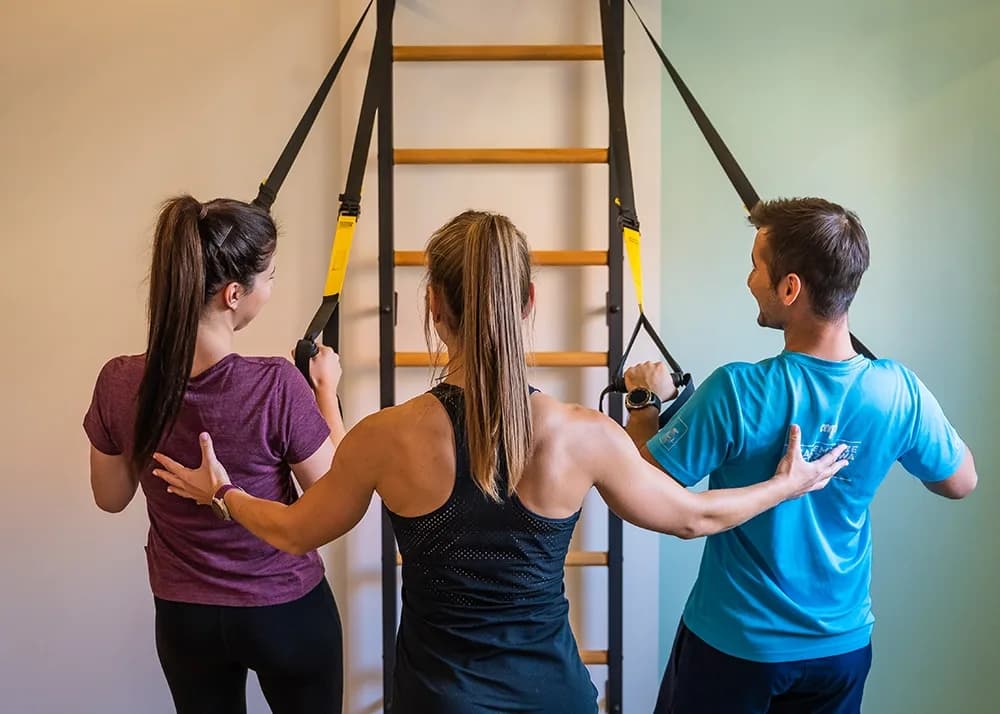 BenchK wall bars in a Pilates and yoga studio