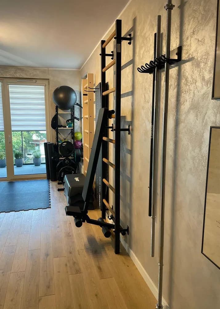 BenchK wall bars in a Pilates and yoga studio