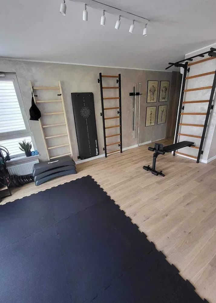 BenchK wall bars in a Pilates and yoga studio