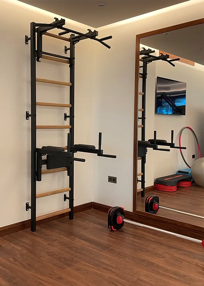 BenchK wall bars in a Pilates and yoga studio