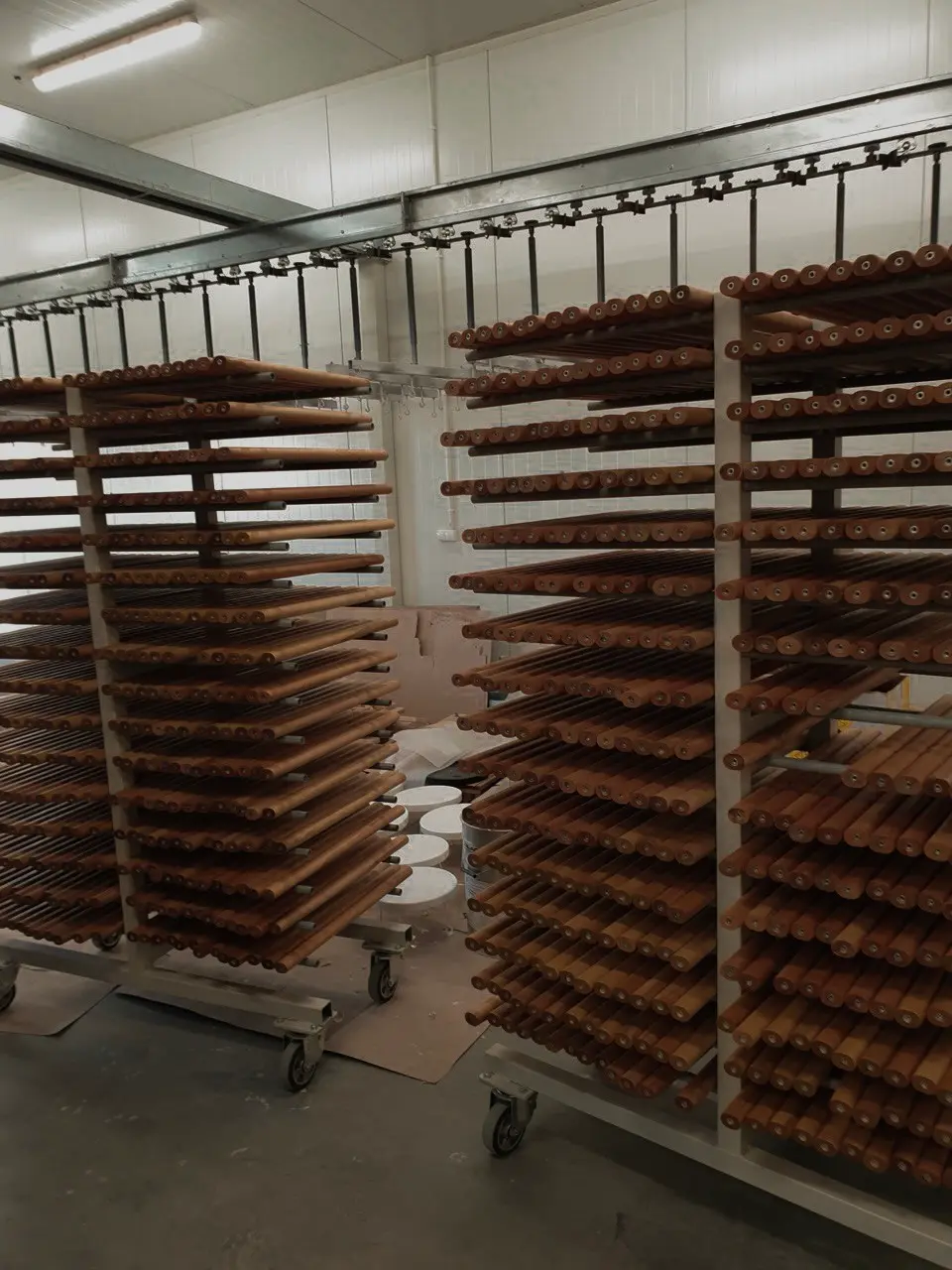 BenchK rungs being hand-oiled three times in Polish workshop