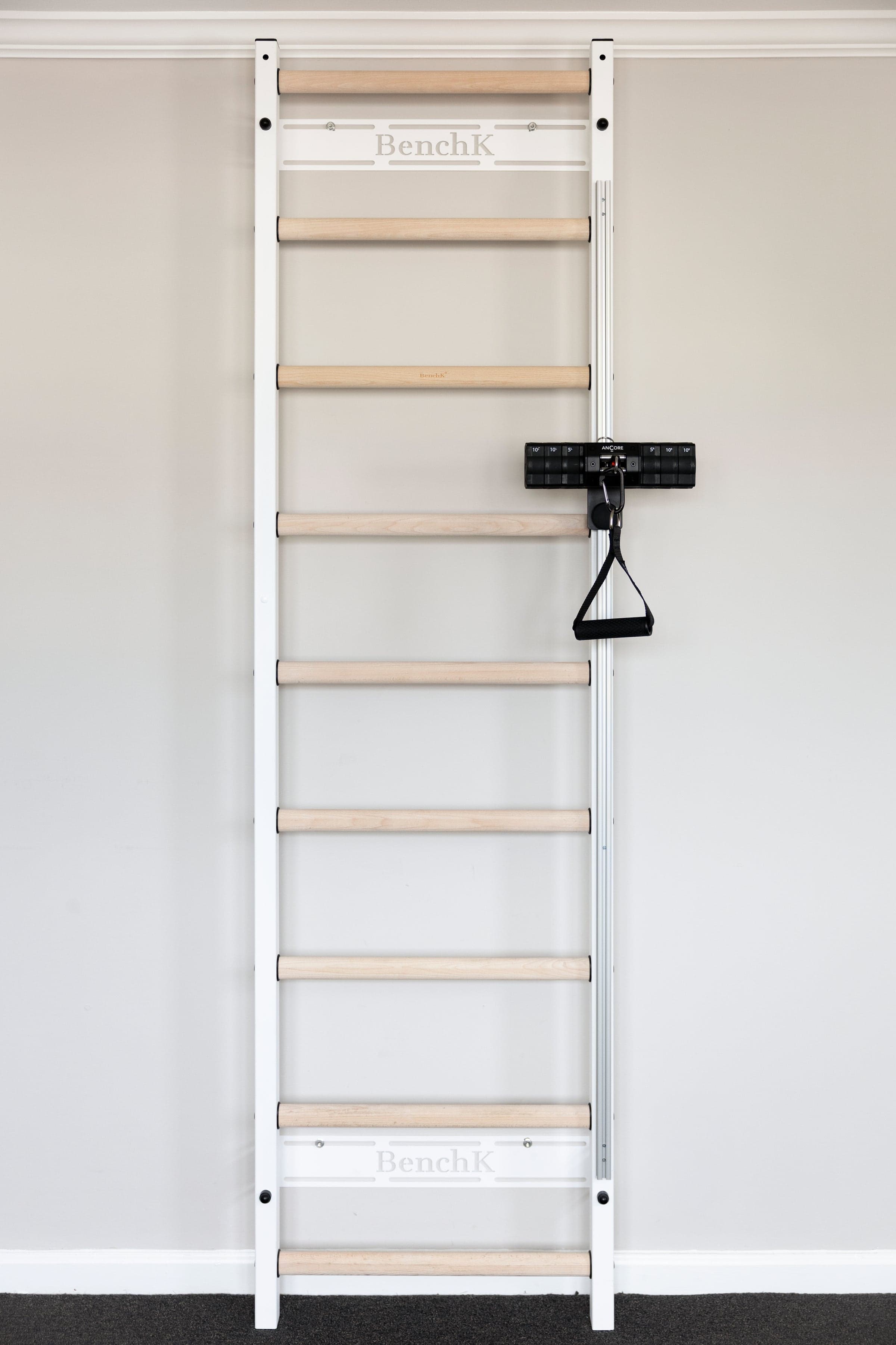 ANCORE Pro sliding anchors on the BenchK rail