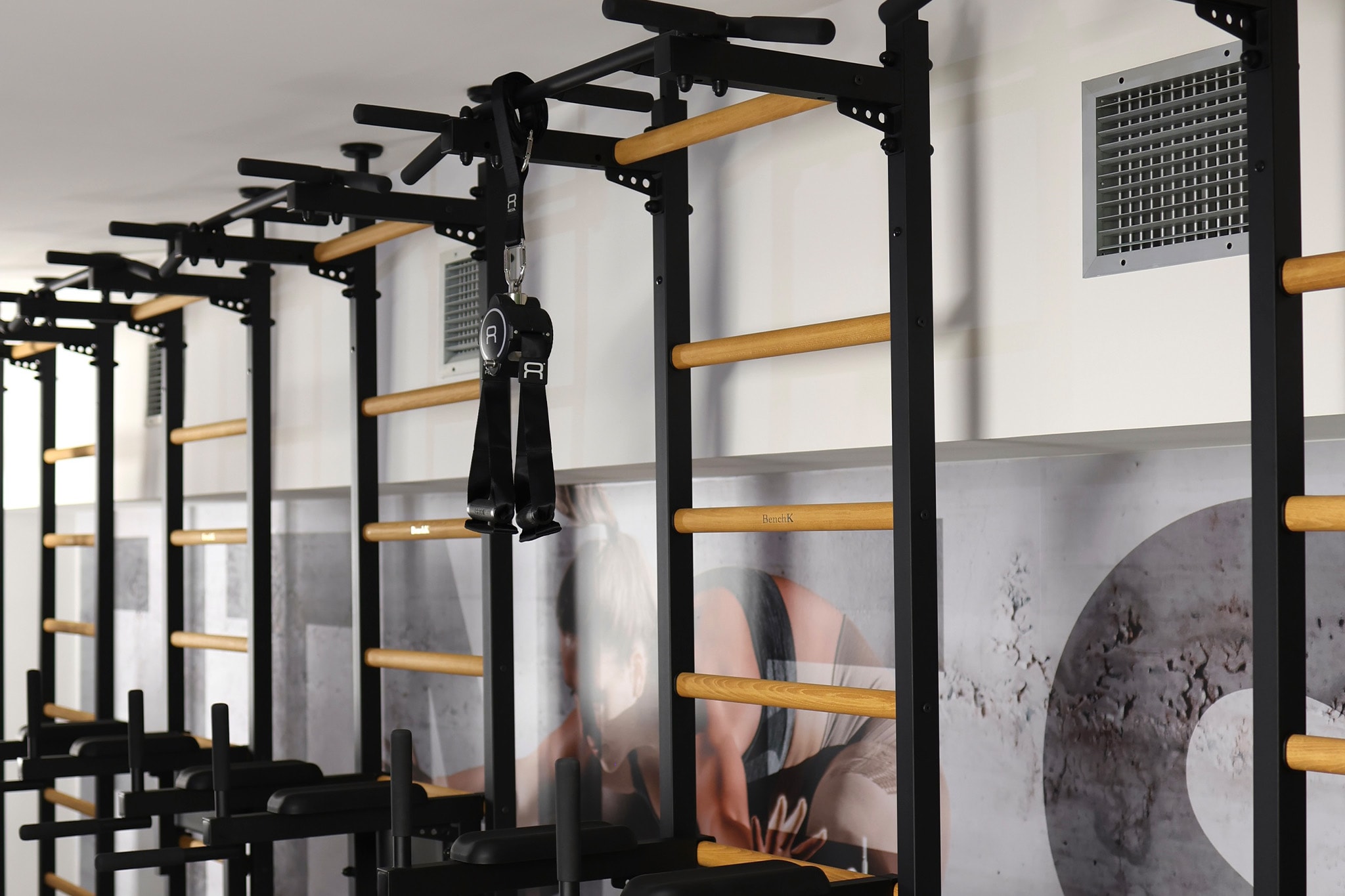 Schools and universities using BenchK wall bars in a row