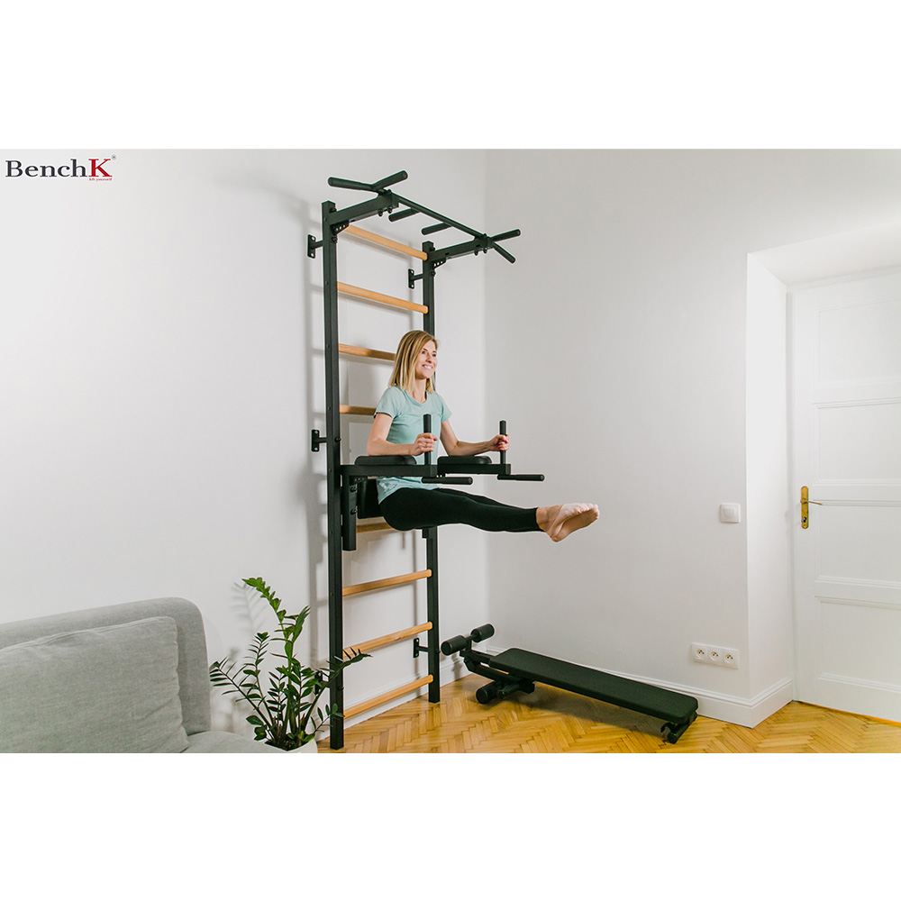 Swedish ladder for kids with gymnastic accessories – BenchK 211B + A076